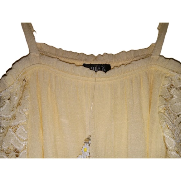 NWT‎ Youth Girls Ally B Yellow Top Shirt W/ Head Band Yellow Lace XL 16 - Picture 8 of 12